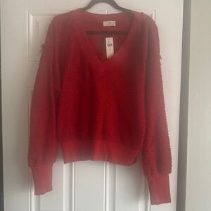 Red Anthropologie Sweater